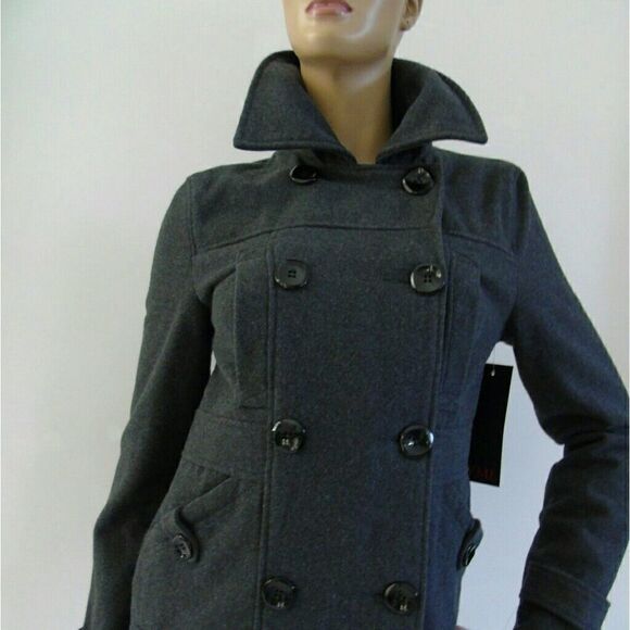 Trench Jacket Yunior Womens Charcoal Gray NWT - Picture 6 of 6